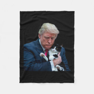 Trump 2024 Cat Mega Funny Trump Cat Fleecefilt
