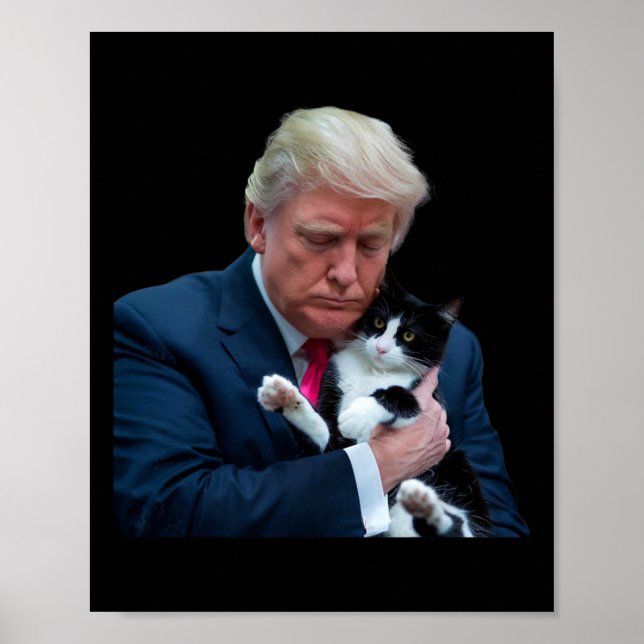 Trump 2024 Cat Mega Funny Trump Cat Poster (Framsidan)