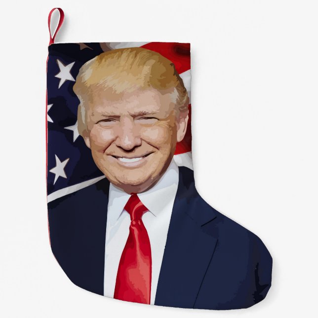 TRUMP 2024 CHRISTMAS STOCKING LITEN JULSTRUMPA (Framsidan)