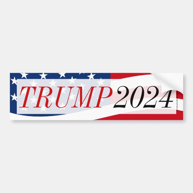 Trump 2024 Classic American Bumper Sticker Bildekal (Framsidan)