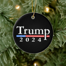 Trump 2024 Classic Black and Red Julgransprydnad Keramik