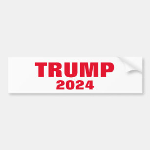 Trump 2024 Colorful Red White Fold Trendig Coola Bildekal