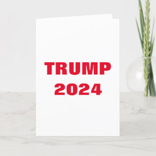 Trump 2024 Colorful Red White Fold Trendig Coola Helgkort
