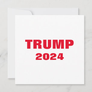 Trump 2024 Colorful Red White Fold Trendig Coola Julkort