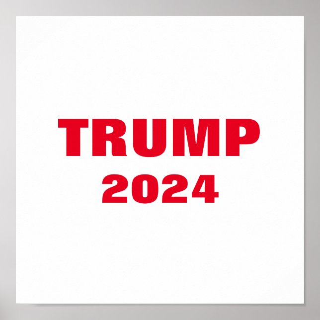 Trump 2024 Colorful Red White Fold Trendig Coola Poster (Framsidan)