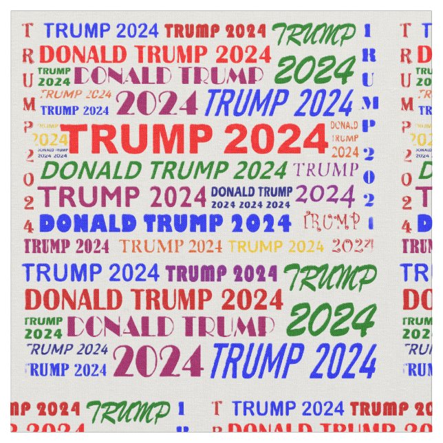 Trump 2024 Colorful Tyg (Närbild)