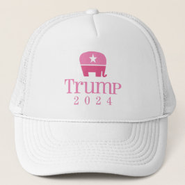 Trump 2024 Cute Rosa Elephant Keps