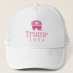 Trump 2024 Cute Rosa Elephant Keps
