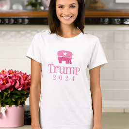 Trump 2024 Cute Rosa Elephant T Shirt