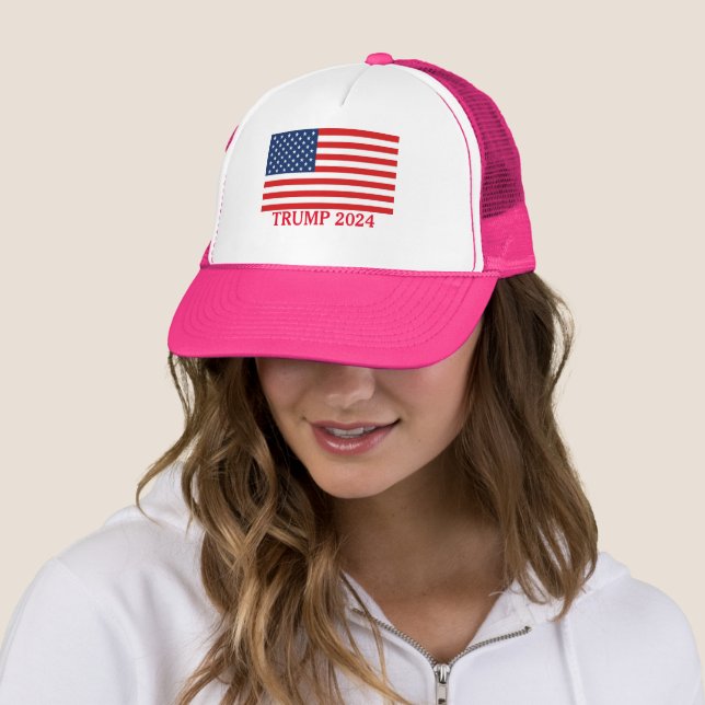 TRUMP 2024 Dam Rosa Truckerkeps (In Situ)