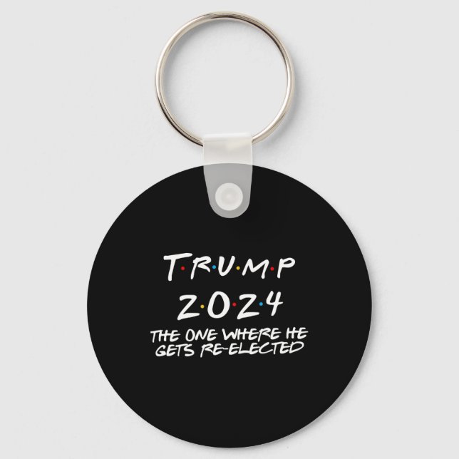 Trump 2024 där han valdes nyckelring (Framsida)