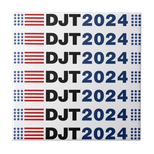 Trump 2024 DJT Kakelplatta (Framsidan)