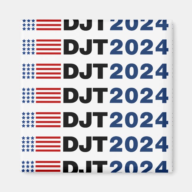 Trump 2024 DJT Magnet (Framsidan)