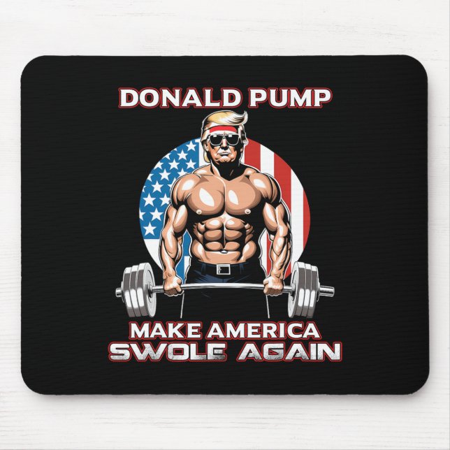 Trump 2024 Donald Pump Gör Amerika Swole igen Musmatta (Framsidan)