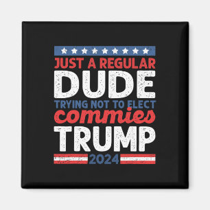 Trump 2024 Donald Trump Vance Bara En Vanlig Kille Magnet