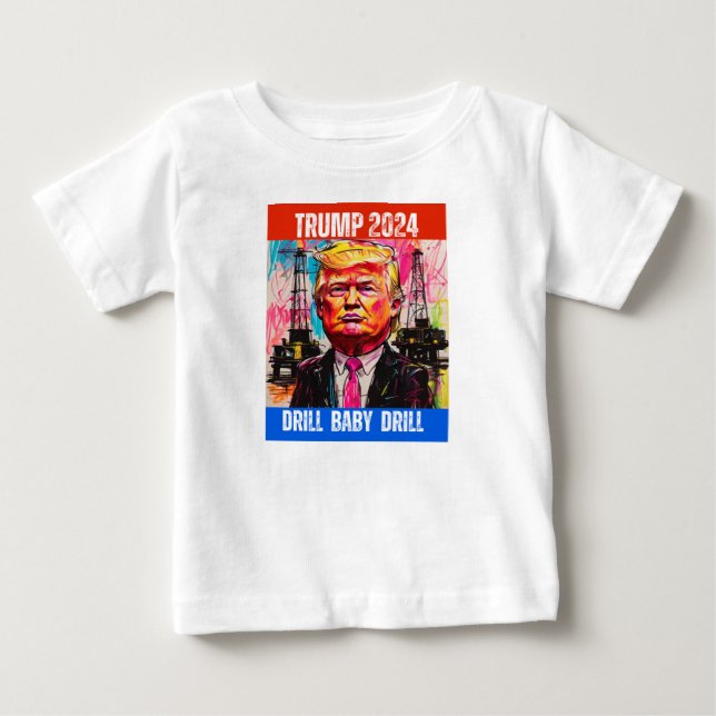 TRUMP 2024 DRILL BABY DRILL T SHIRT (Framsida)
