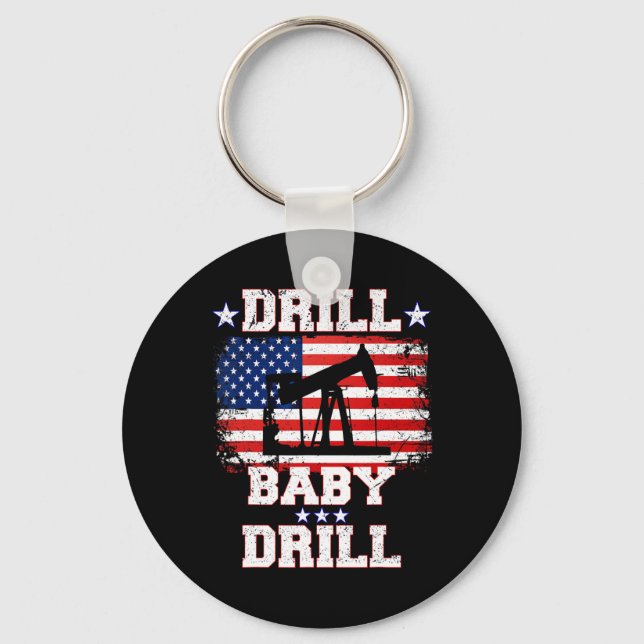 Trump 2024 Drill By5  Nyckelring (Framsida)