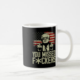 Trump 2024 Du missade Donald Trump Mitten Finger Kaffemugg