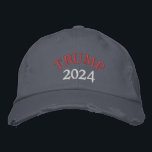TRUMP 2024 EMBROIDERED CAP BRODERAD KEPS<br><div class="desc">TRUMP 2024 Distresses Chino Twill Cap. Donald Trump in 2024! Support the president! Fight, fight, fight!</div>