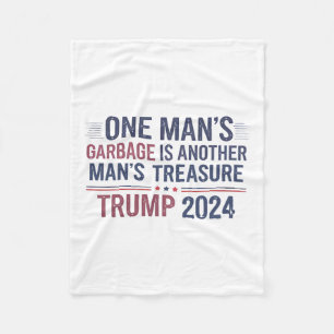 Trump 2024 En man's Garge är en annan medeltreasur Fleecefilt