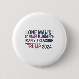 Trump 2024 En man's Garge är en annan medeltreasur Knapp