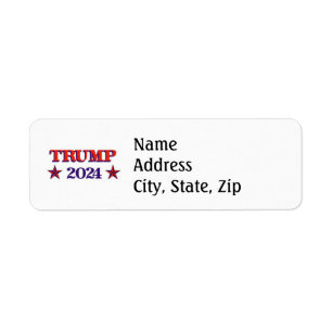 Trump 2024-etikett returadress etikett