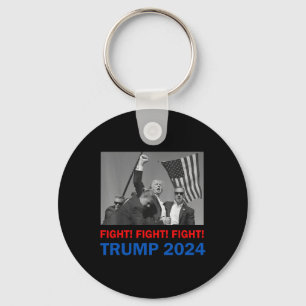 Trump 2024 Fight Fight Donald Trump Fist Pum Nyckelring