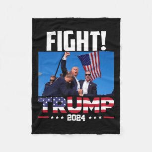 Trump 2024 Fight Fist Rally Trump Rally 2024 Ameri Fleecefilt