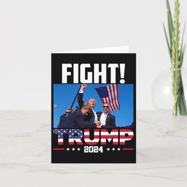 Trump 2024 Fight Fist Rally Trump Rally 2024 Ameri Kort (Framsida)