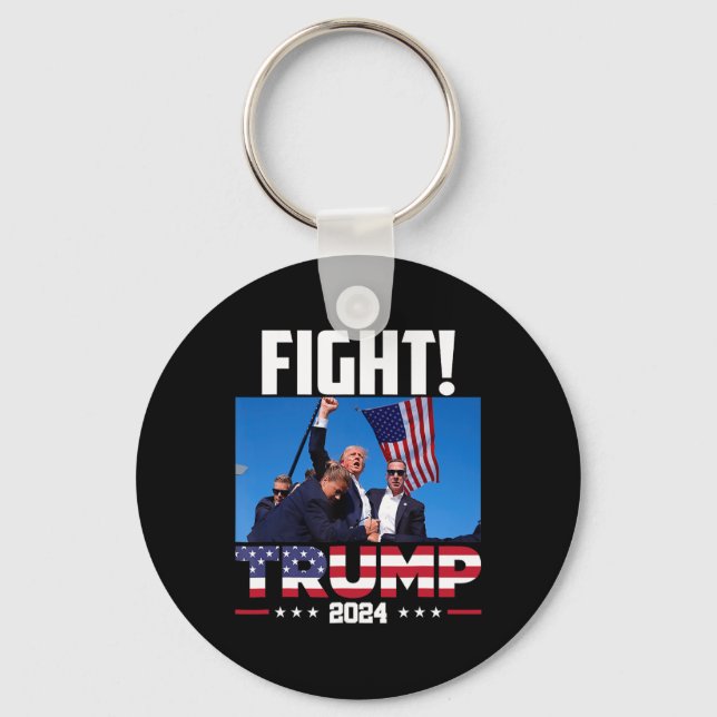 Trump 2024 Fight Fist Rally Trump Rally 2024 Ameri Nyckelring (Framsida)