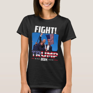 Trump 2024 Fight Fist Rally Trump Rally 2024 Ameri T Shirt