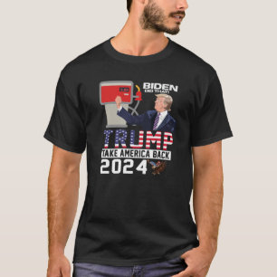 Trump 2024 Flagga Anti Joe Biden Elak Tweets Gas T Shirt