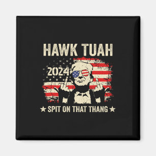 Trump 2024 Flagga Funny Hawk Tush Mitten Finger 24 Magnet