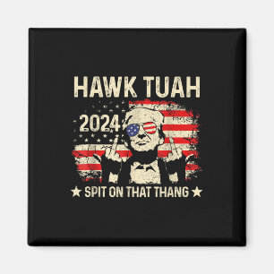 Trump 2024 Flagga Funny Hawk Tush Mitten Finger 24 Magnet