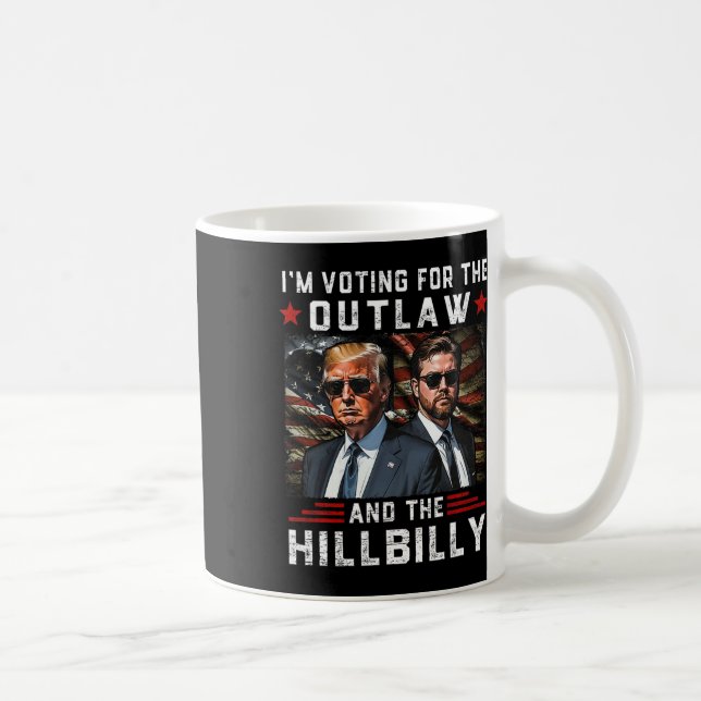 Trump 2024 Flagga Outlaw Hillbilly J.d.vance 2024  Kaffemugg (Höger)