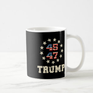 Trump 2024 Flagga (på baksidan) Ta Amerika-bakstöt Kaffemugg