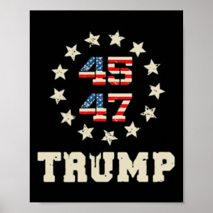 Trump 2024 Flagga (på Byck) Ta America Ck Trump Fl Poster