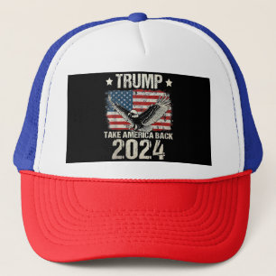 Trump 2024 flagga ta Amerika tillbaka män kvinnor Keps