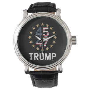 Trump 2024 Flagga Ta Amerika tillbaka trump 45 47 Armbandsur