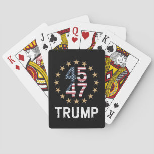 Trump 2024 Flagga Ta Amerika tillbaka trump 45 47 Casinokort
