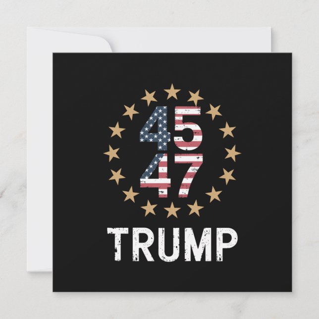 Trump 2024 Flagga Ta Amerika tillbaka trump 45 47 Inbjudningar (Framsida)