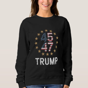 Trump 2024 Flagga Ta Amerika Tillbaka Trump 45 47 T Shirt