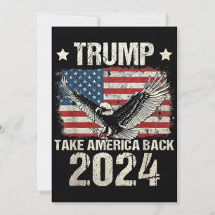 Trump 2024 flagga tar Amerika tillbaka manar Women Inbjudningar