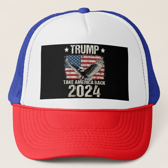 Trump 2024 flagga tar Amerika tillbaka manar Women Keps (Framsida)