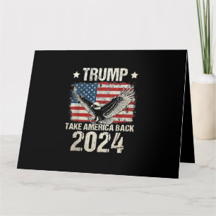 Trump 2024 flagga tar Amerika tillbaka manar Women Kort