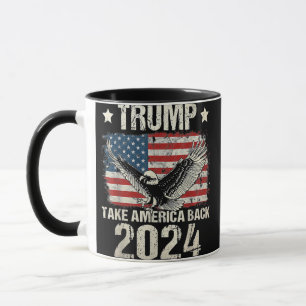 Trump 2024 flagga tar Amerika tillbaka manar Women Mugg