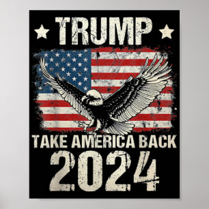 Trump 2024 flagga tar Amerika tillbaka manar Women Poster