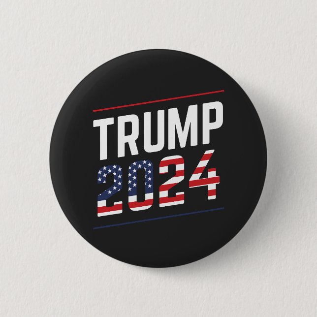 Trump 2024 Fläkt Design Knapp (Framsida)