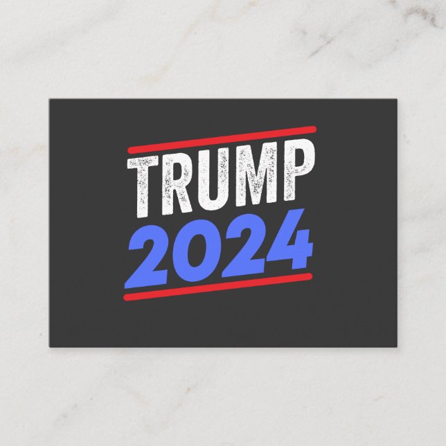 Trump 2024 For President Donald Jr. Maga Election Visitkort (Framsida)