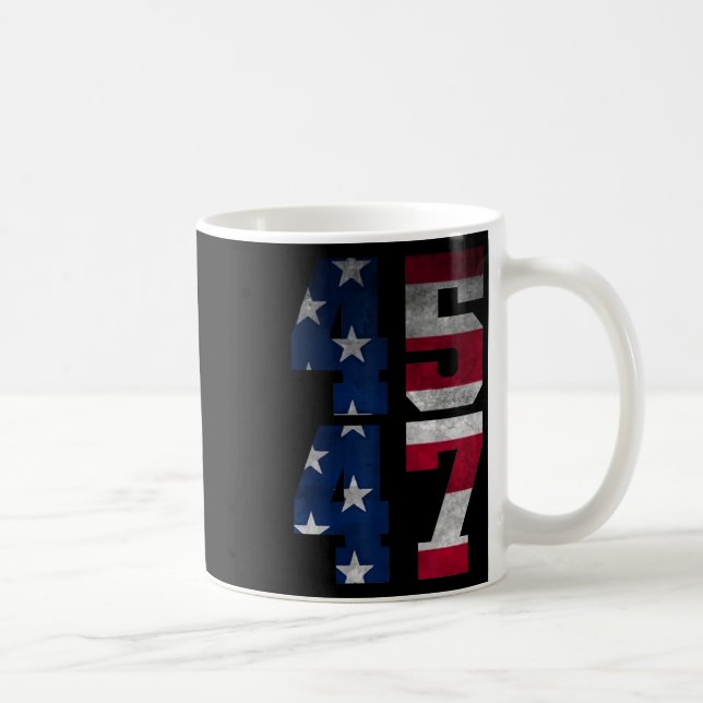 Trump 2024 för president US Flagga Kaffemugg (Höger)